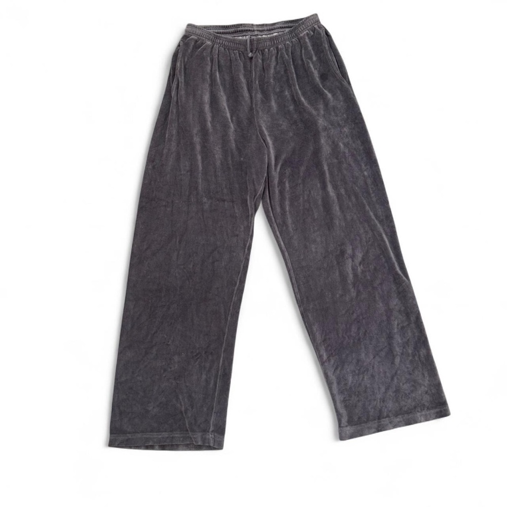 Los Angeles Apparel grey Wide Leg Velvet Sweatpants – Exclusive Color